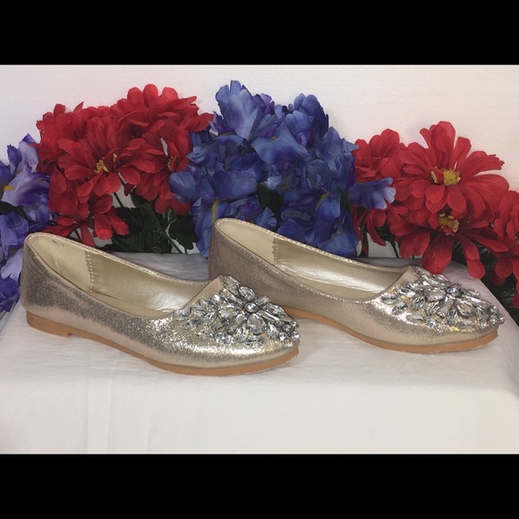 Lily Vanity, Crystal Embellished Flats - Picture 3 of 5